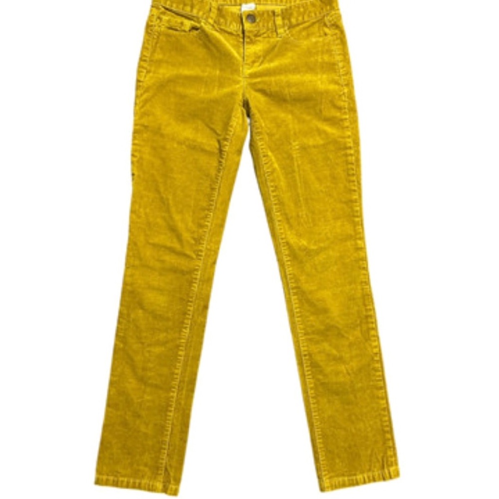 J. CREW Favorite Fit Vintage Stretch Chartreuse Corduroy Jeans Trouser Pants